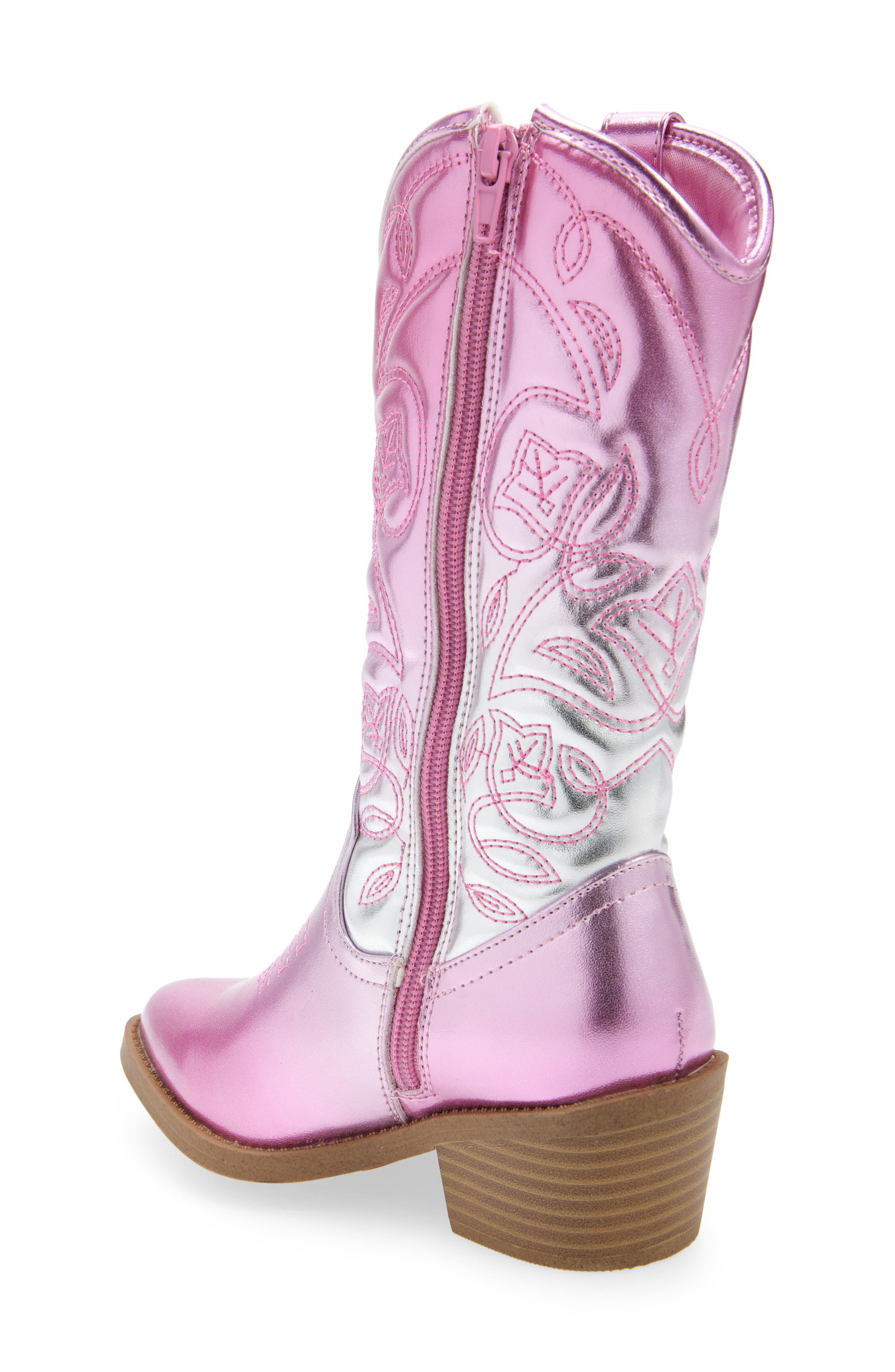 Kids' JDollie Western Boot, Alternate, color, PINK OMBRE