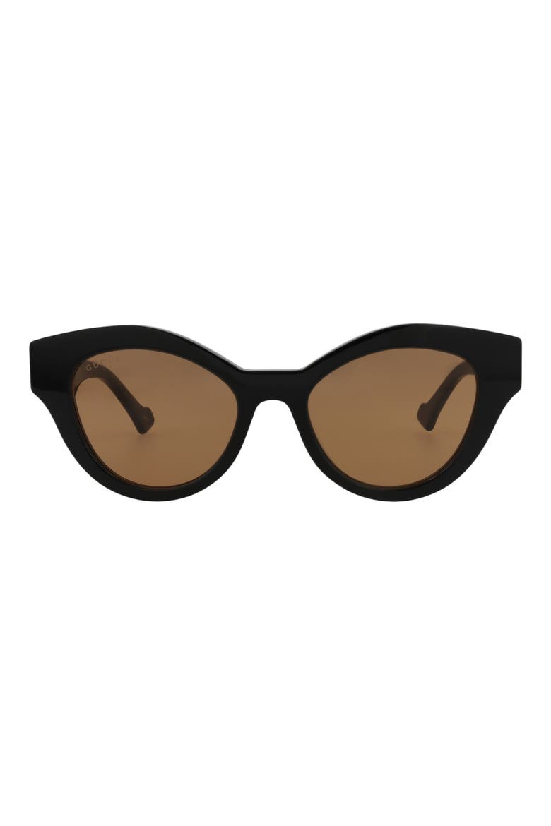 51mm Cat Eye Sunglasses, Main, color, BLACK BLACK BROWN