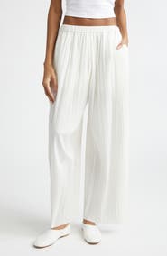 EENK Pleated Straight Leg Pants