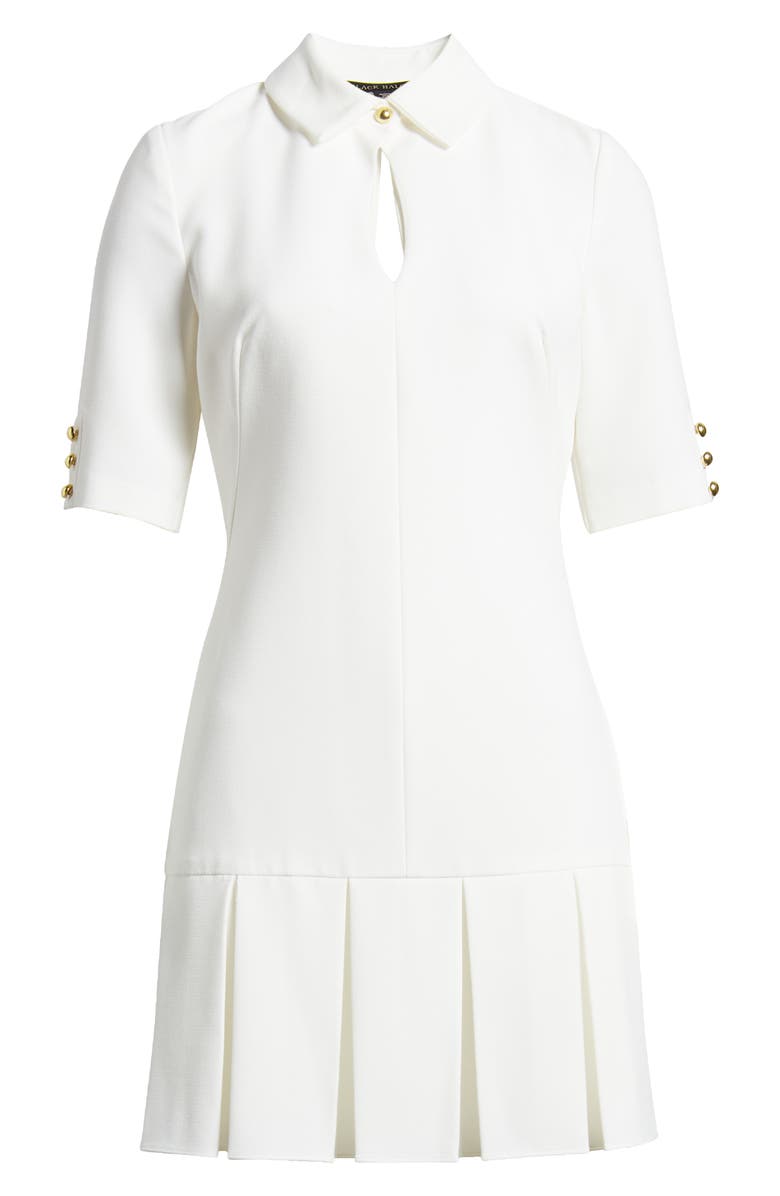 Black Halo Rami Pleated Polo Dress, Alternate, color, 