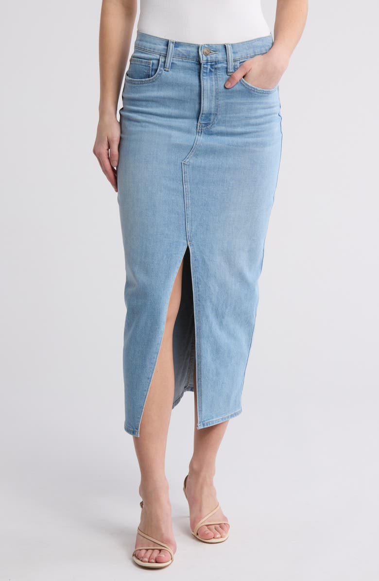 Hudson Jeans Denim Midi Skirt, Main, color, Mars