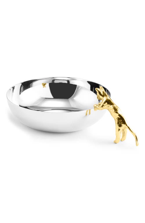 Michael Aram Micheal Aram Cat Bowl In Silver