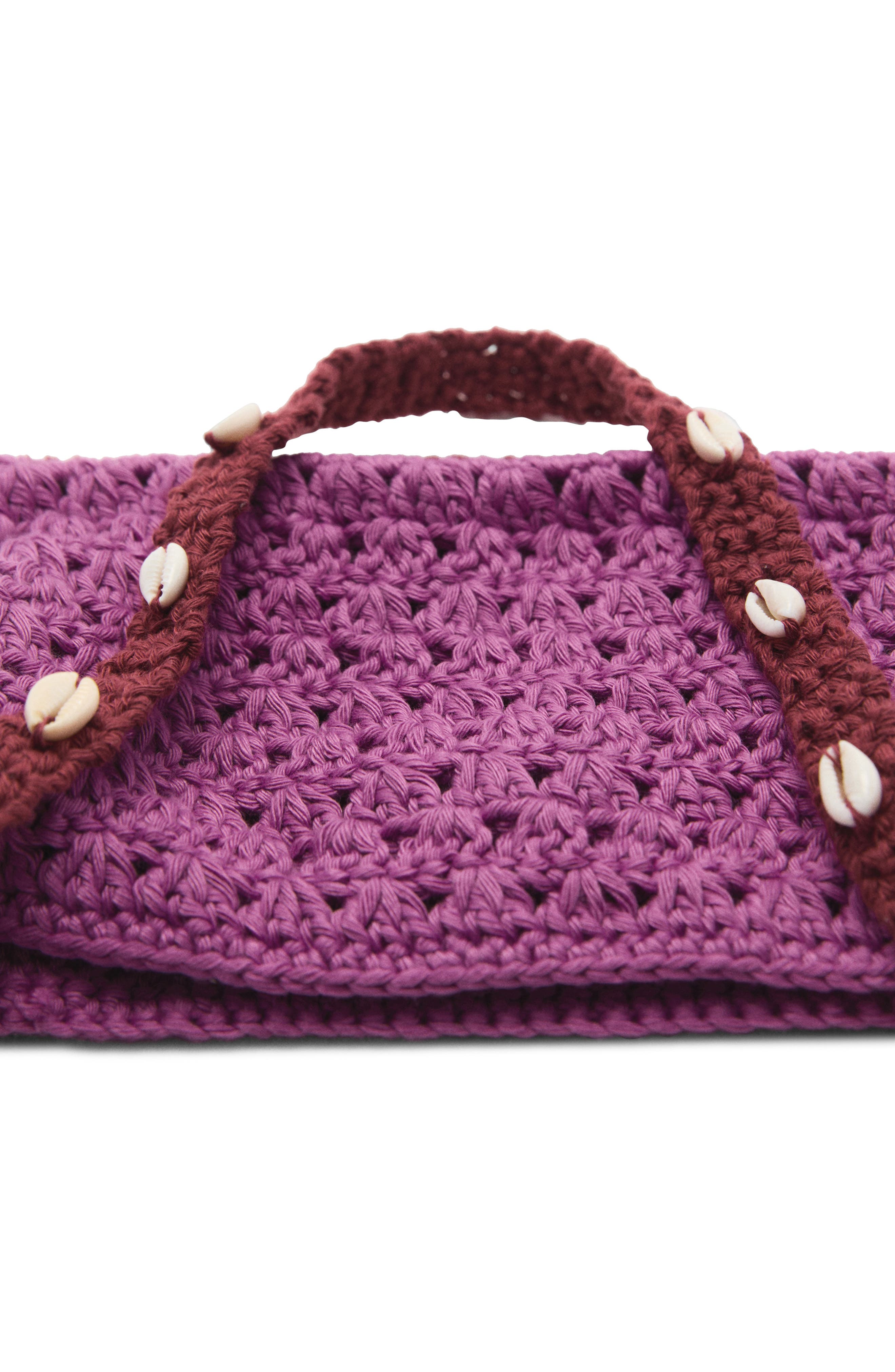 MANGO Two-Tone Crochet Shoulder Bag, Alternate, color, 