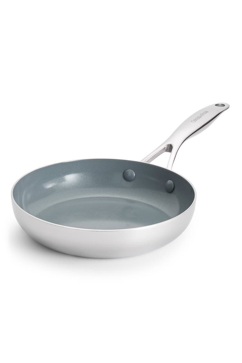 Valencia Stainless Steel Nonstick Frying Pan, Main, color, STAINLESS STEEL