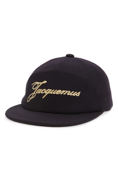 La Casquette Embroidered Logo Wool Blend Baseball Cap