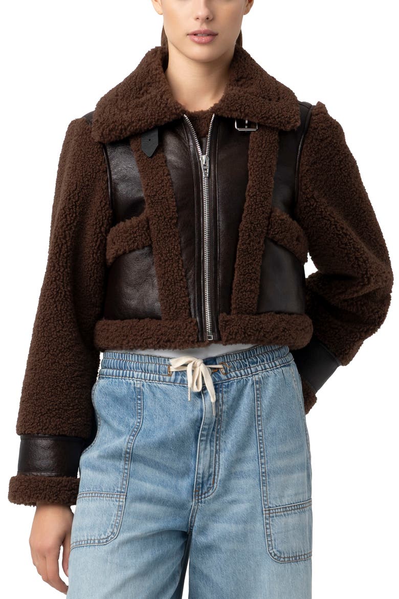 Faux Shearling Jacket, Main, color, HEAD START