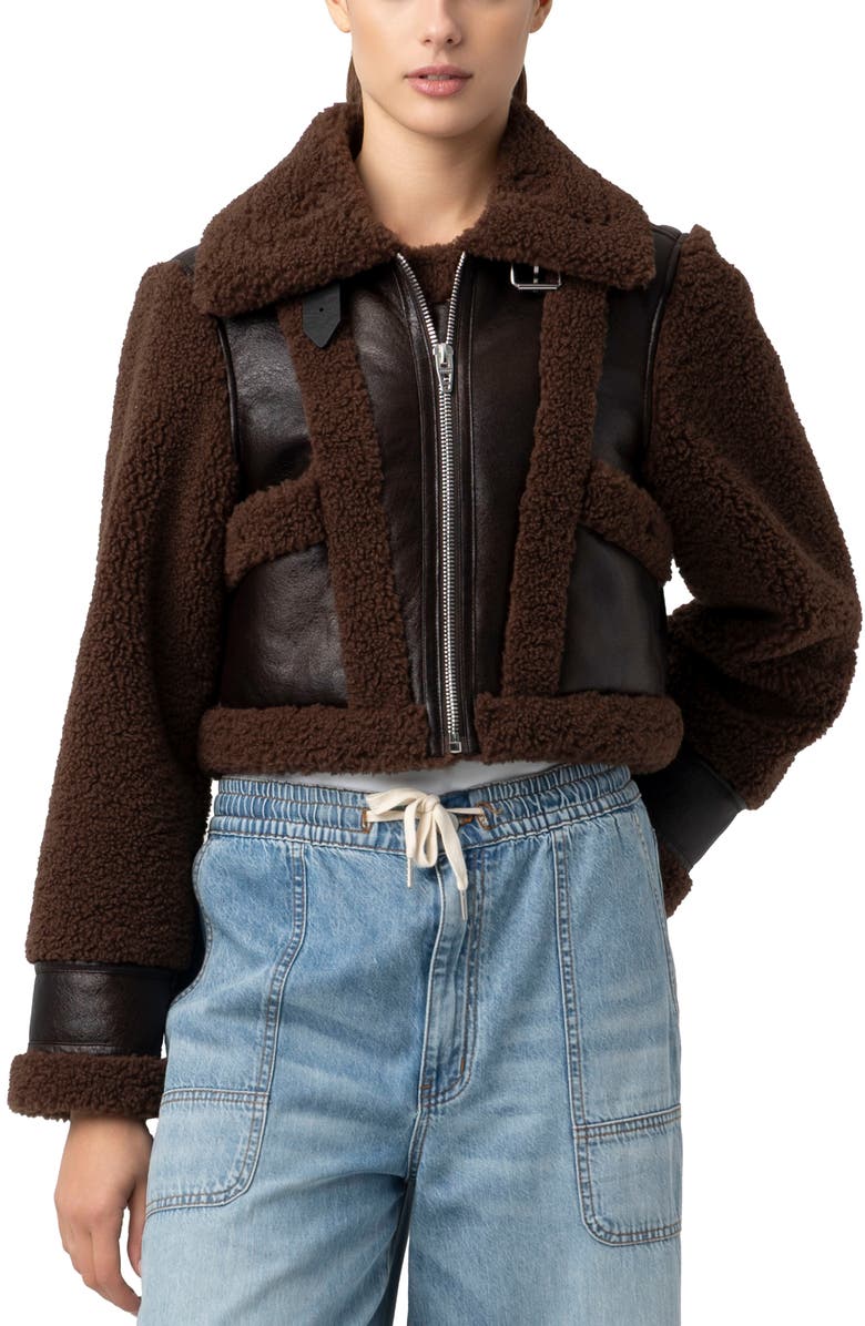 BLANKNYC Faux Shearling Jacket, Main, color, Head Start