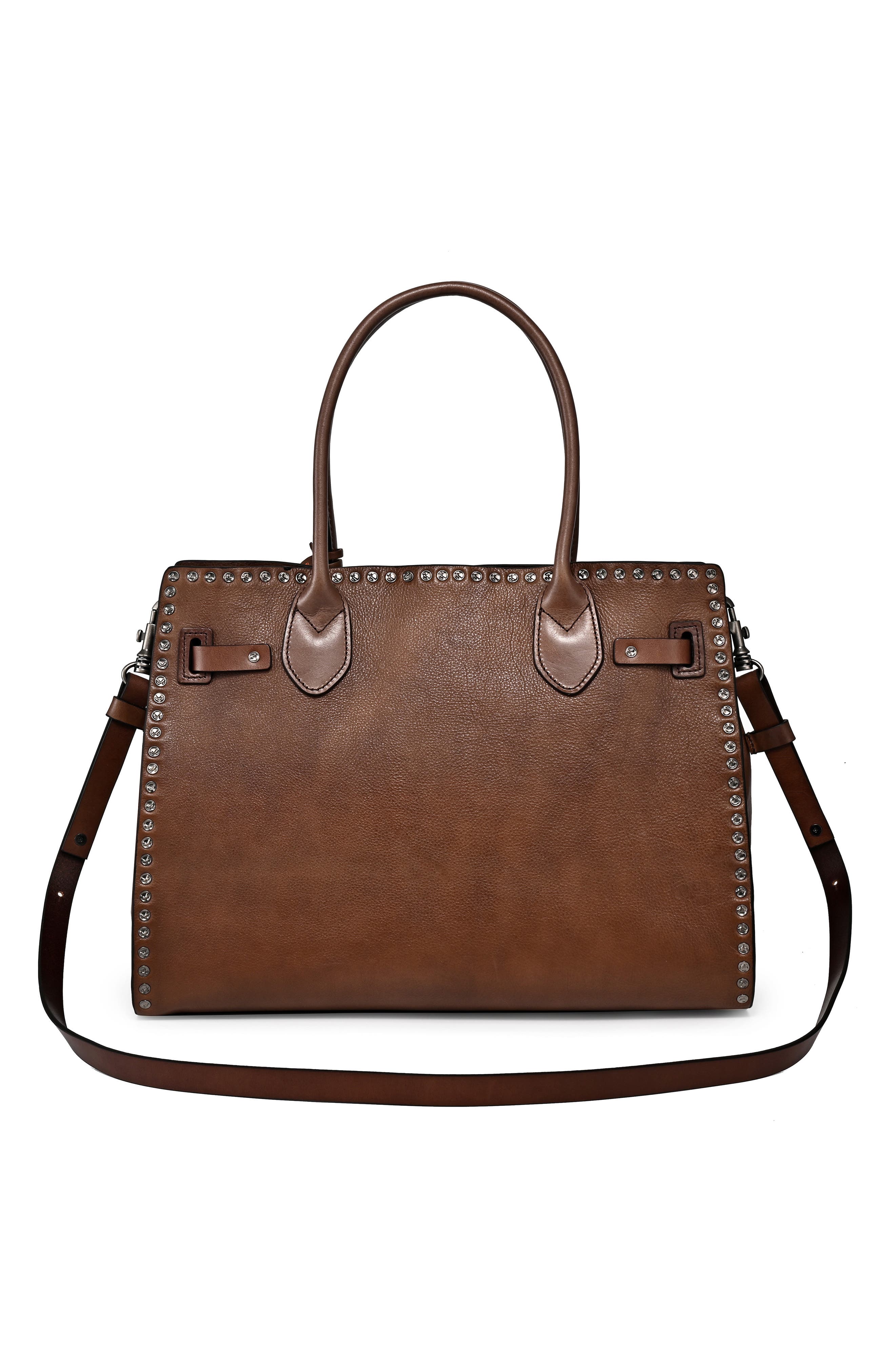 Westland Leather Satchel Bag, Alternate, color, STONE