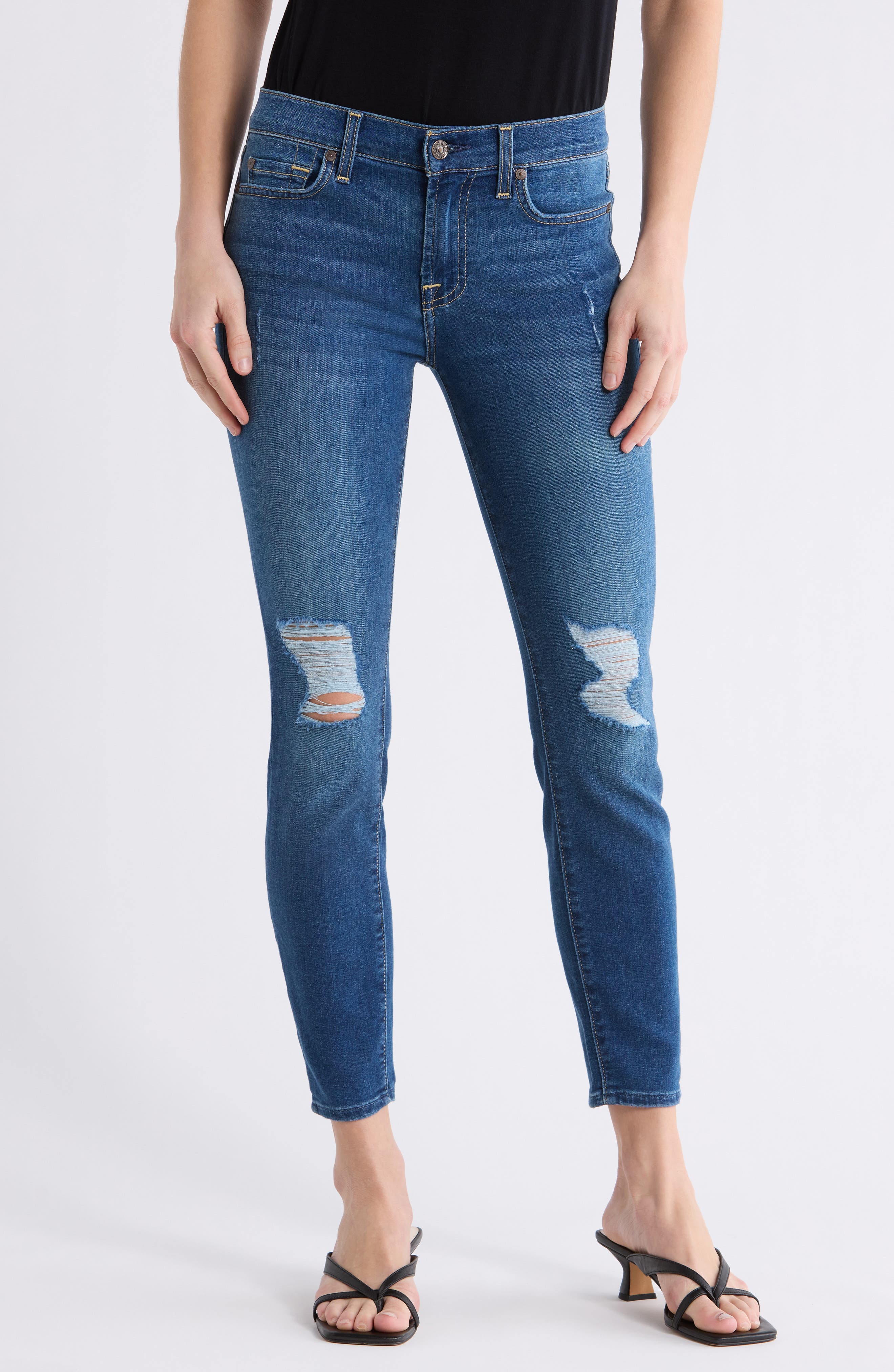 Seven Gwenievere Mid Rise Ankle Skinny Jeans
