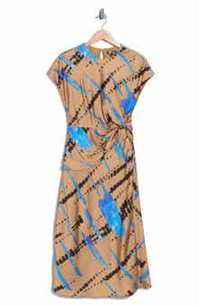 AREA STARS Avery Print Front Twist Dress