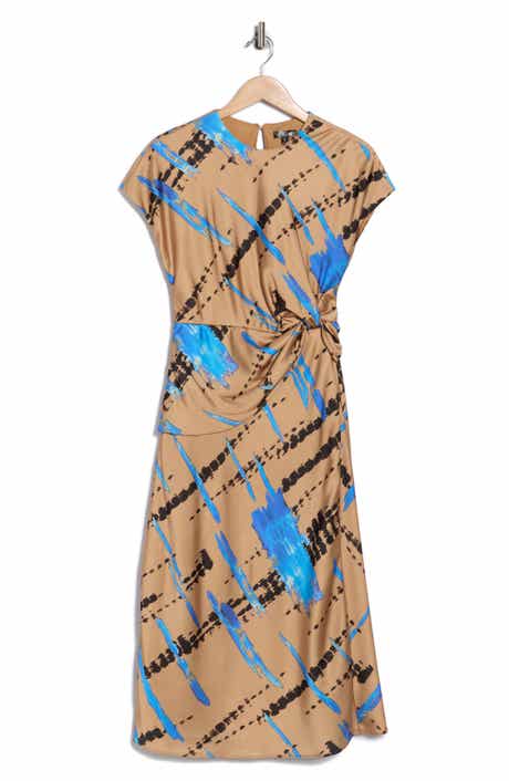 AREA STARS Avery Print Front Twist Dress
