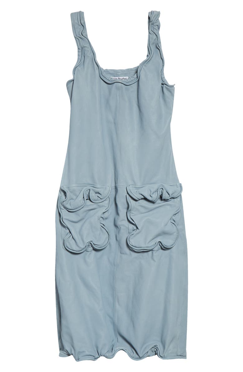 Acne Studios Lainy Sleeveless Leather Dress, Alternate, color, Pale Blue