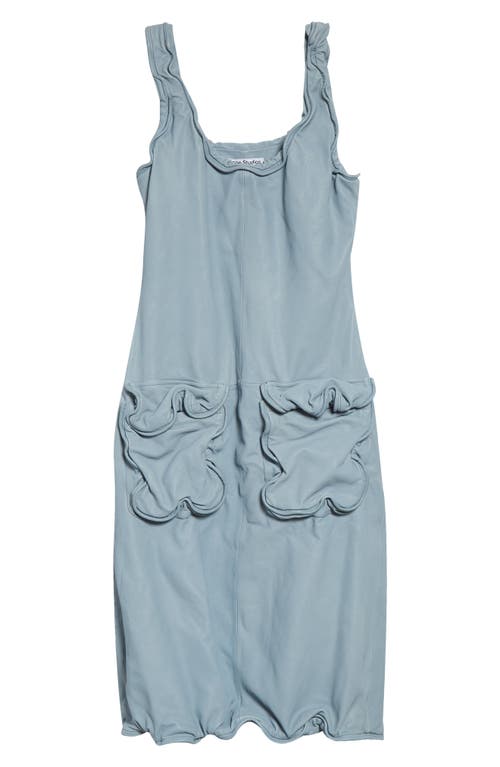 Acne Studios Lainy Sleeveless Leather Dress In Blue