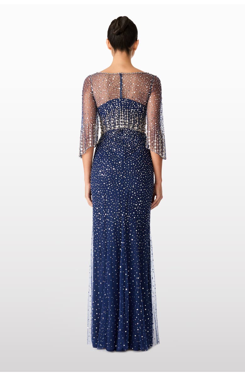 Jenny Packham Kiya Maxi Dress, Alternate, color, Sea Dragon