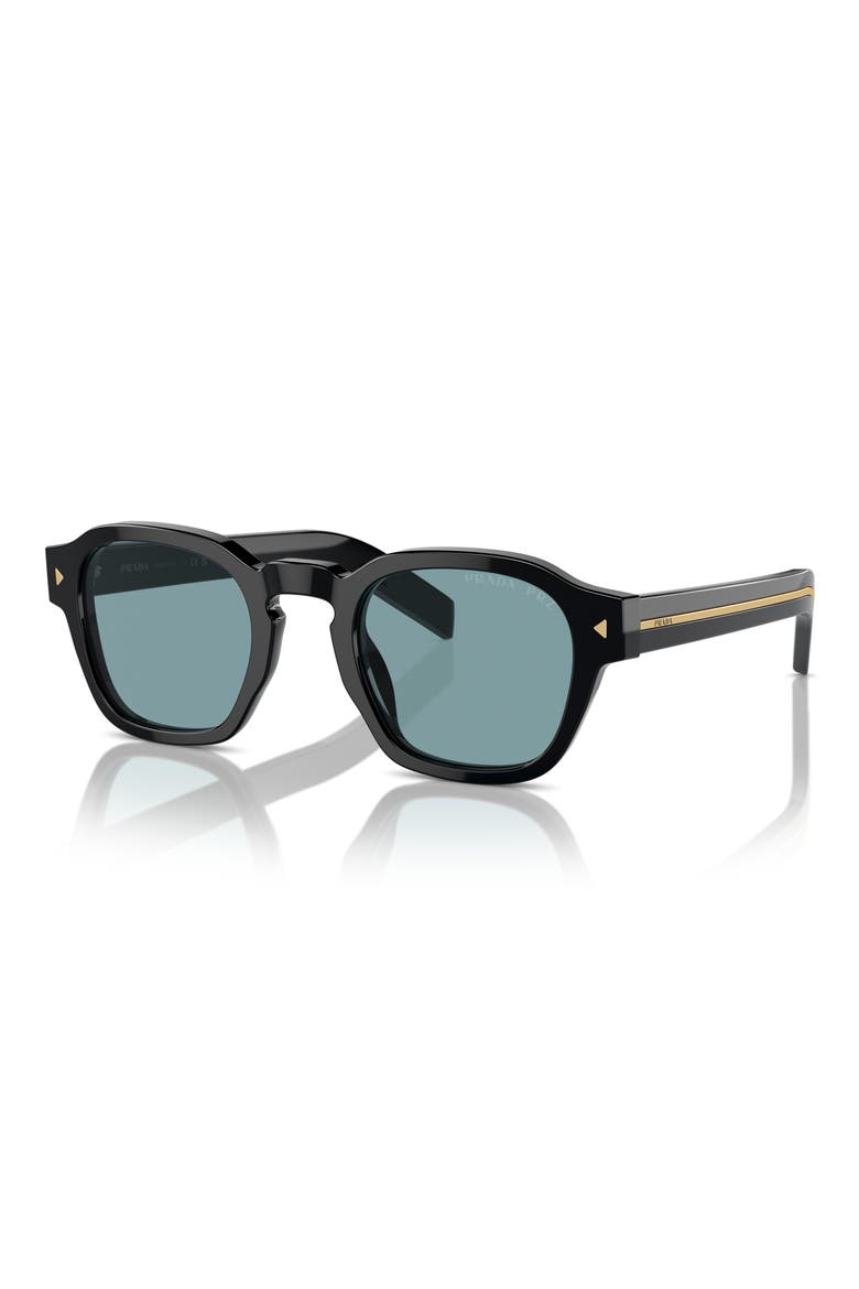 52mm Polarized Phantos Sunglasses, Alternate, color, BLACK