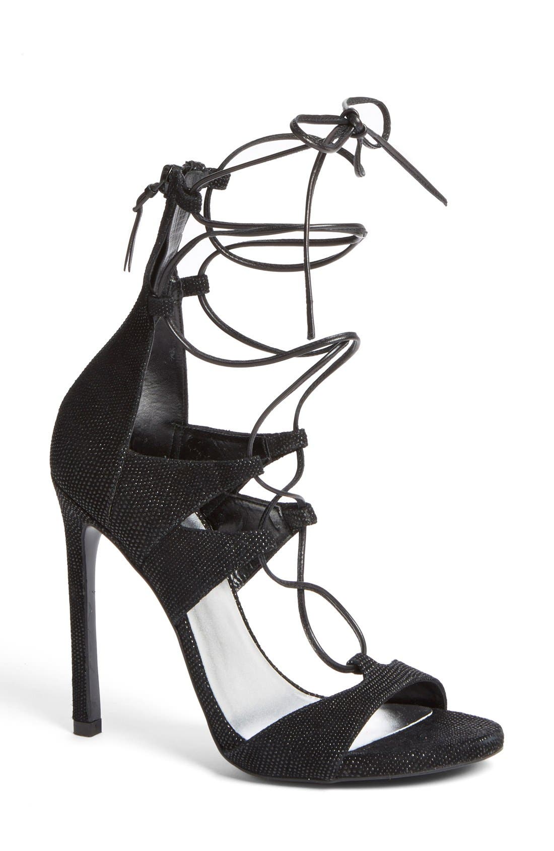 Stuart Weitzman Leg Wrap High Dress Sandal, Main, color, 