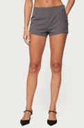 EDIKTED Riya Pinstripe Low Rise Microshorts