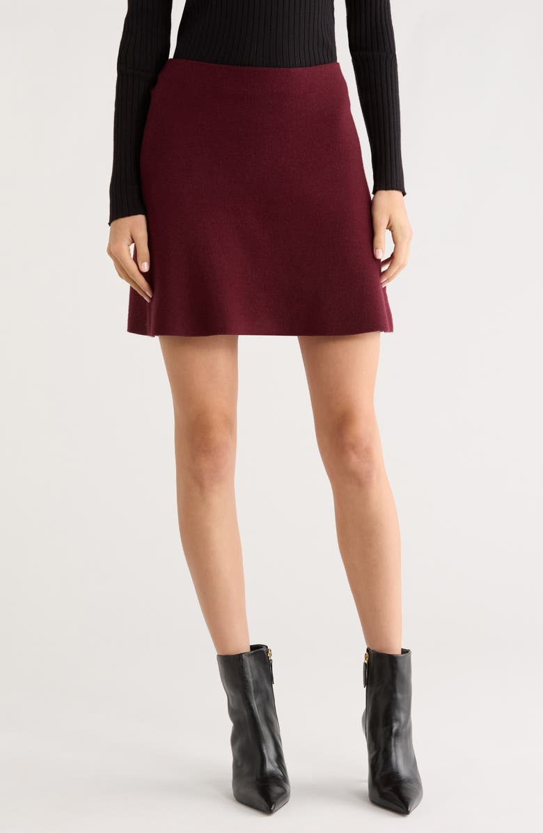 ASTR the Label Eryn Sweater Skirt, Main, color, Wine