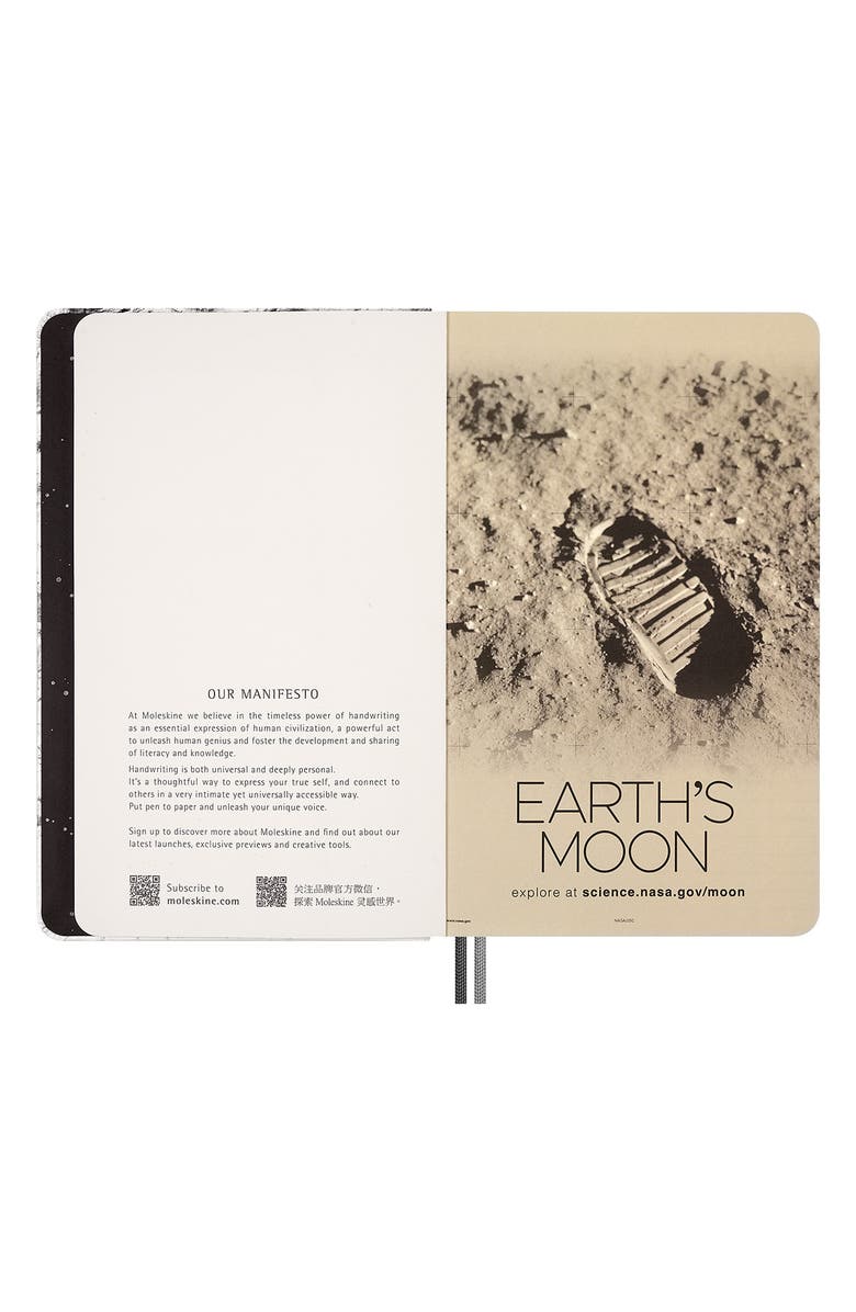 Moleskine x NASA Hardcover Notebook, Alternate, color, White