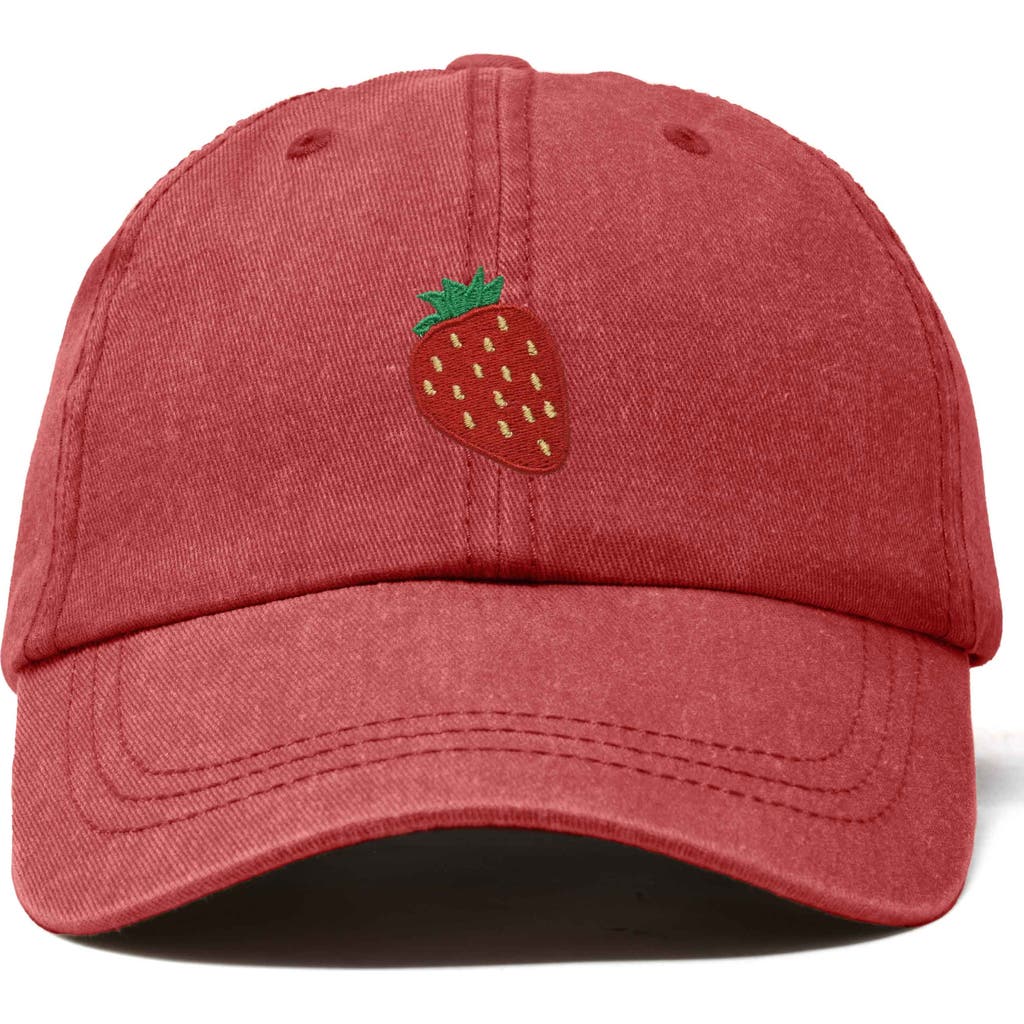 Dalix Strawberry Hat In Washed Red