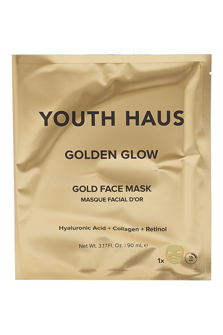 Youth Haus Golden Glow Gold Face Mask, Main, color, NO COLOR