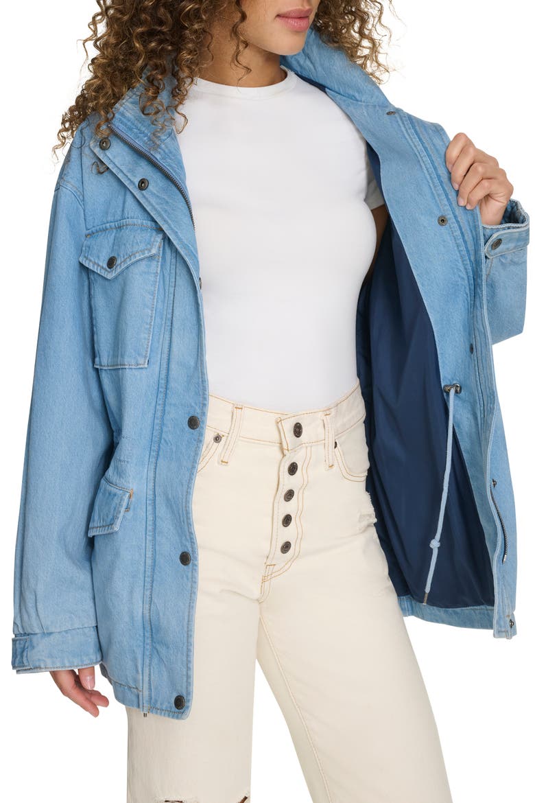 Cotton Utility Jacket, Alternate, color, LT WASH DE