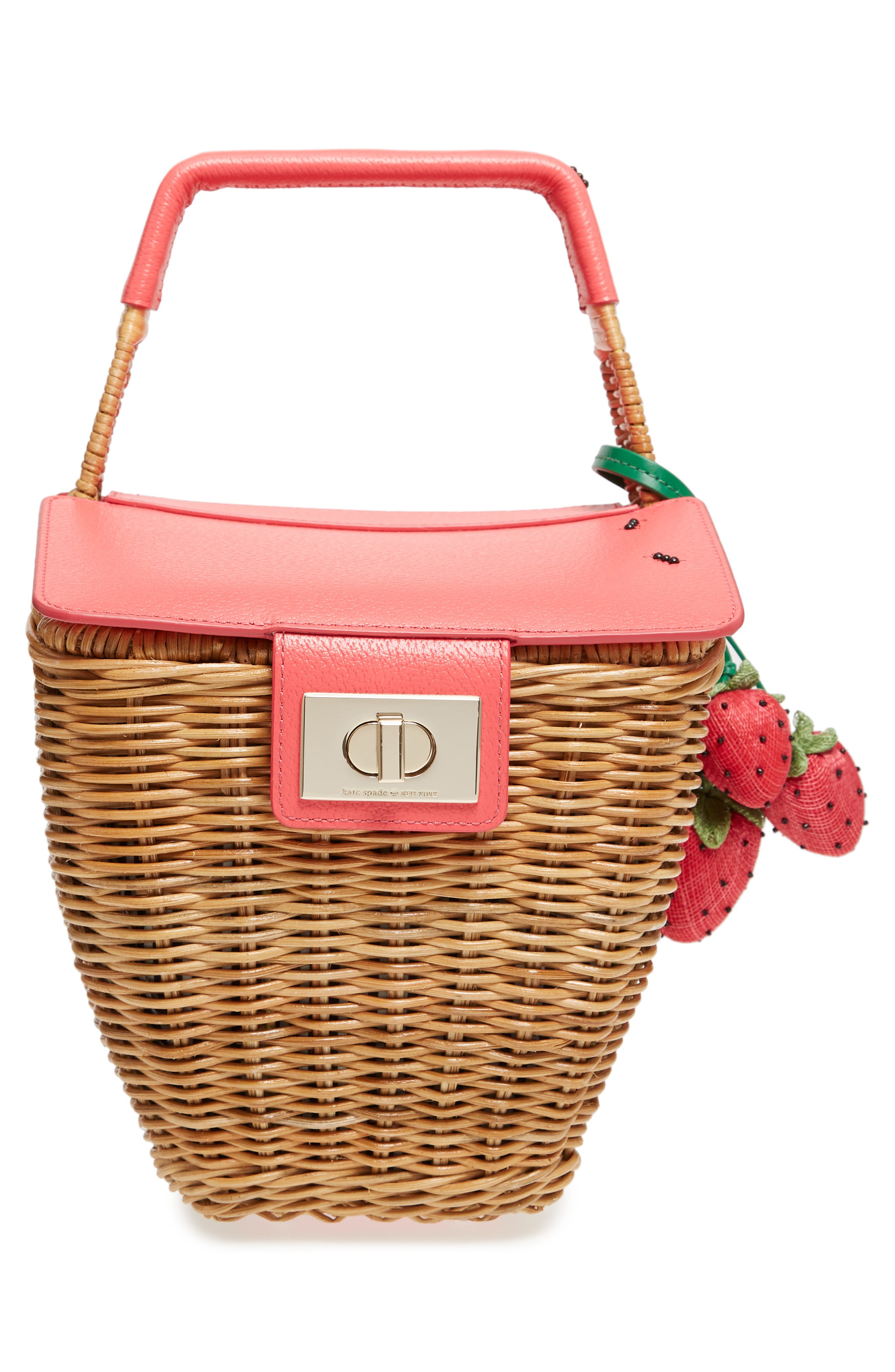 Kate Spade New York picnic perfect 3D wicker picnic basket, Alternate, color, 