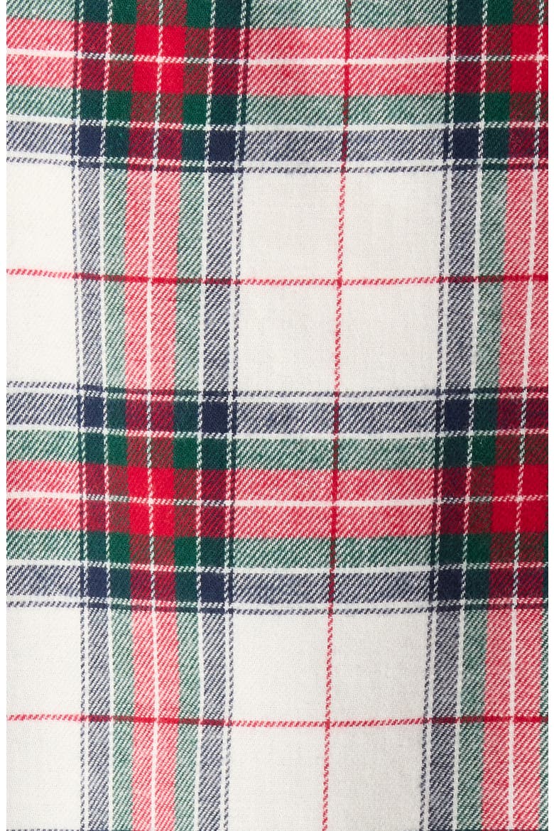 Plaid Cotton Flannel Pajamas, Alternate, color, TARTAN PLAID IVORY