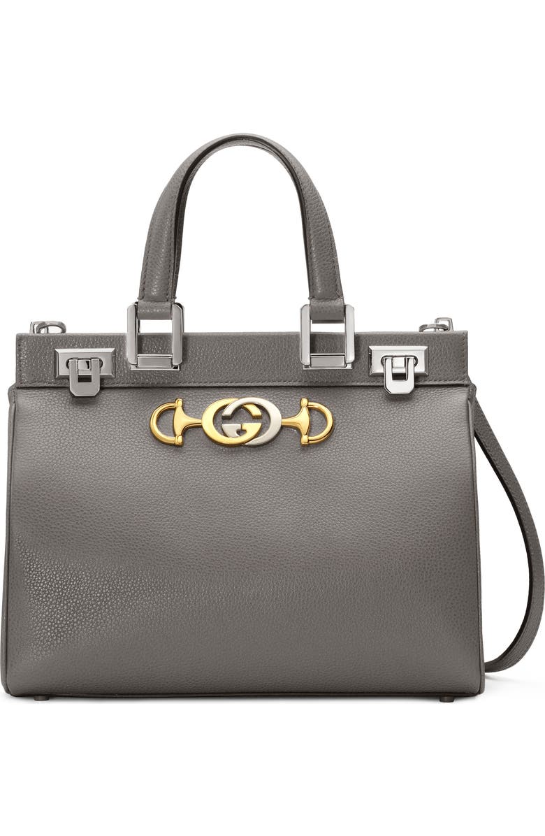 Gucci SmallLeather Satchel, Main, color,