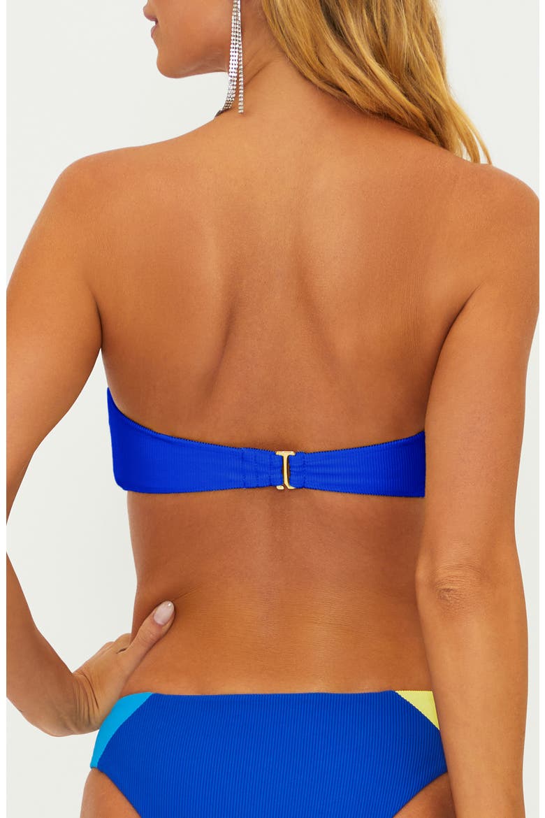 Kay Colorblock Strapless Bikini Top, Alternate, color, RIVIERA COLORBLOCK