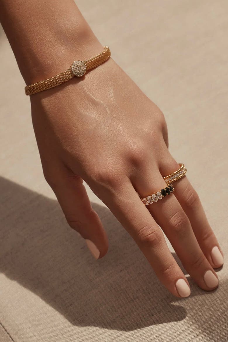 14k Gold Plated Elise Bracelet Dainty Minimalist Everyday Jewelry, Alternate, color, Gold