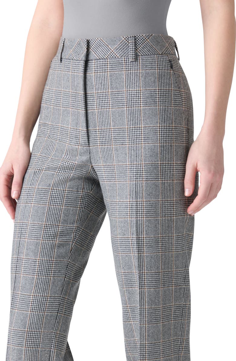 Akris Faria Check Cashmere Ankle Pants, Alternate, color, Black-Terra