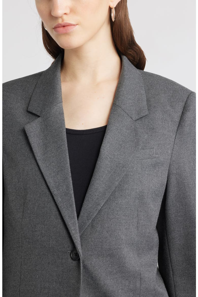 Heathered Boyfriend Blazer, Alternate, color, GREY MEDIUM CHARCOAL HEATHER