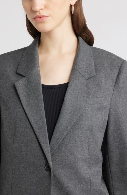 Nordstrom Heathered Boyfriend Blazer In Gray