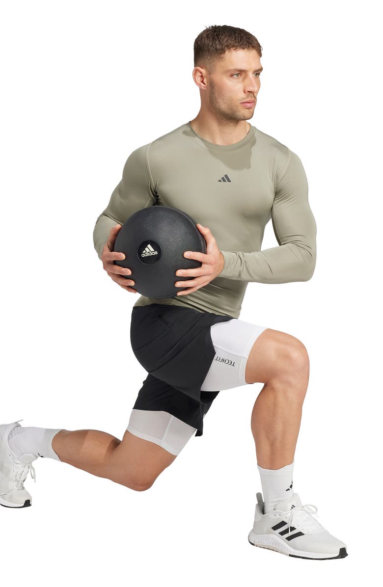 adidas Techfit AEROREADY Long Sleeve Training T-Shirt, Alternate, color, 