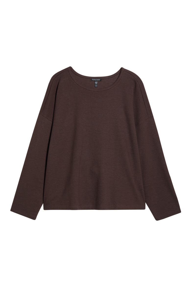 Organic Cotton & Tencel Lyocell Box Top, Alternate, color, COFFEE