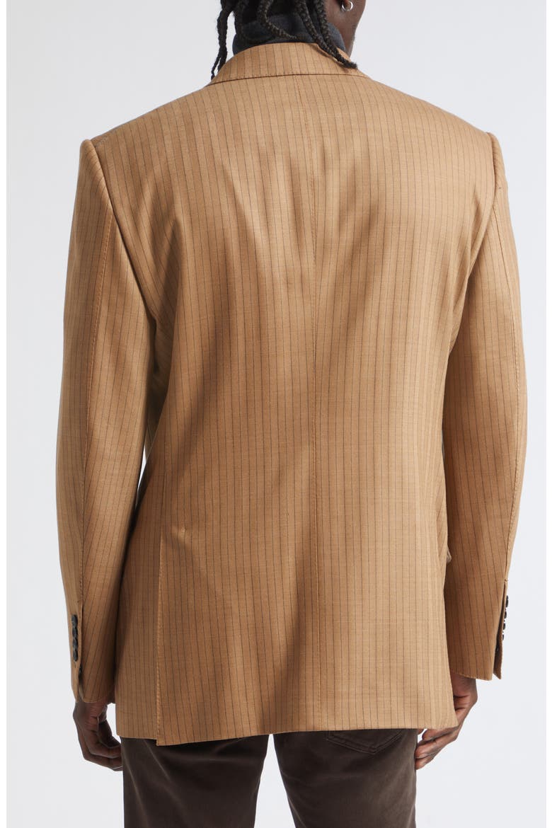 Subtle Saxony Herringbone Stripe Sportcoat, Alternate, color, EBF CAMEL