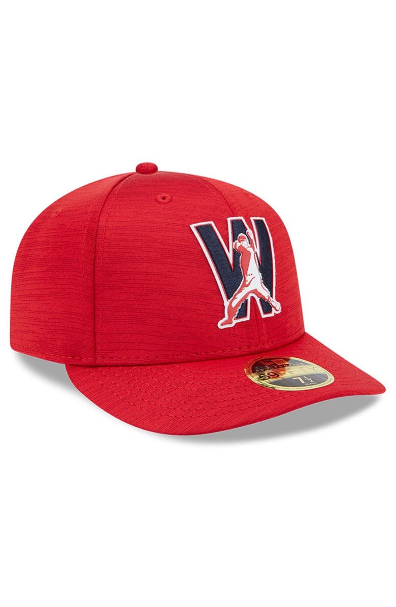 New Era Men's New Era  Red Washington Nationals 2023 Clubhouse Low Profile 59FIFTY Fitted Hat, Alternate, color, Red