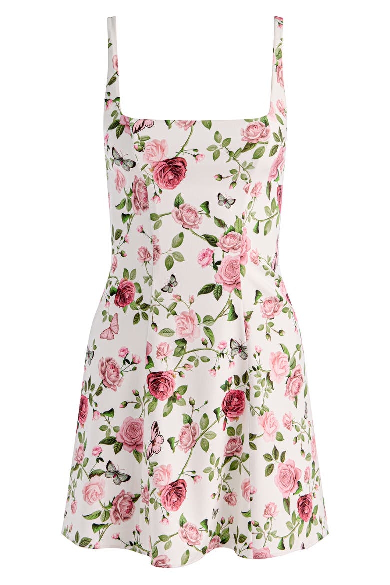 Julia Floral Dress, Alternate, color, GARDEN GOSSIP OFF WHITE