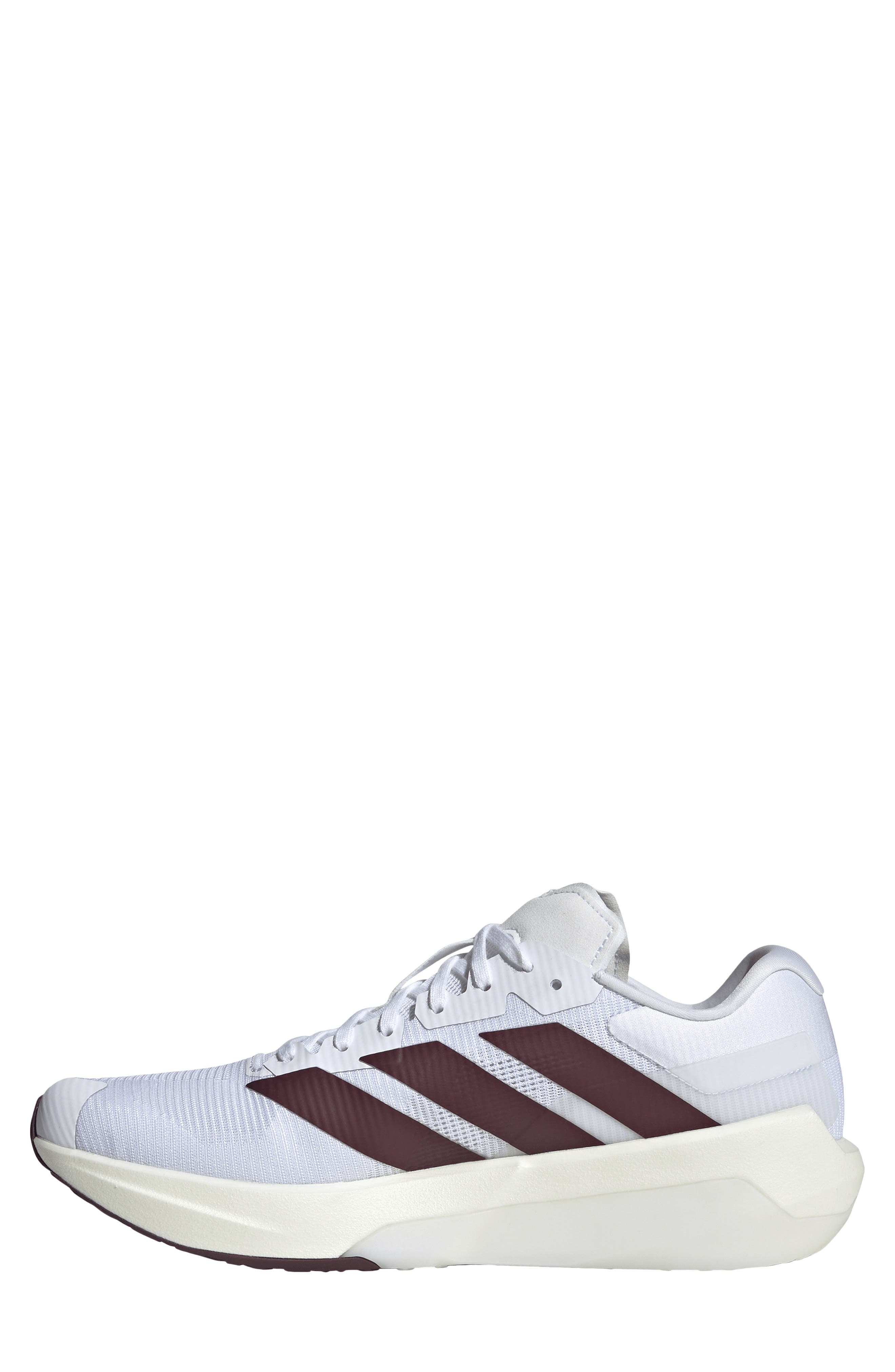 Adizero Dropset Pro Training Shoe, Alternate, color, WHITE/ MAROON/ IRON MET.