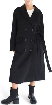 Belle & Bloom Right There Side Tie Wool Blend Coat