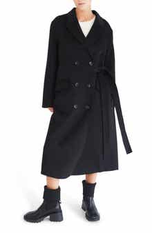 Belle & Bloom Right There Side Tie Wool Blend Coat