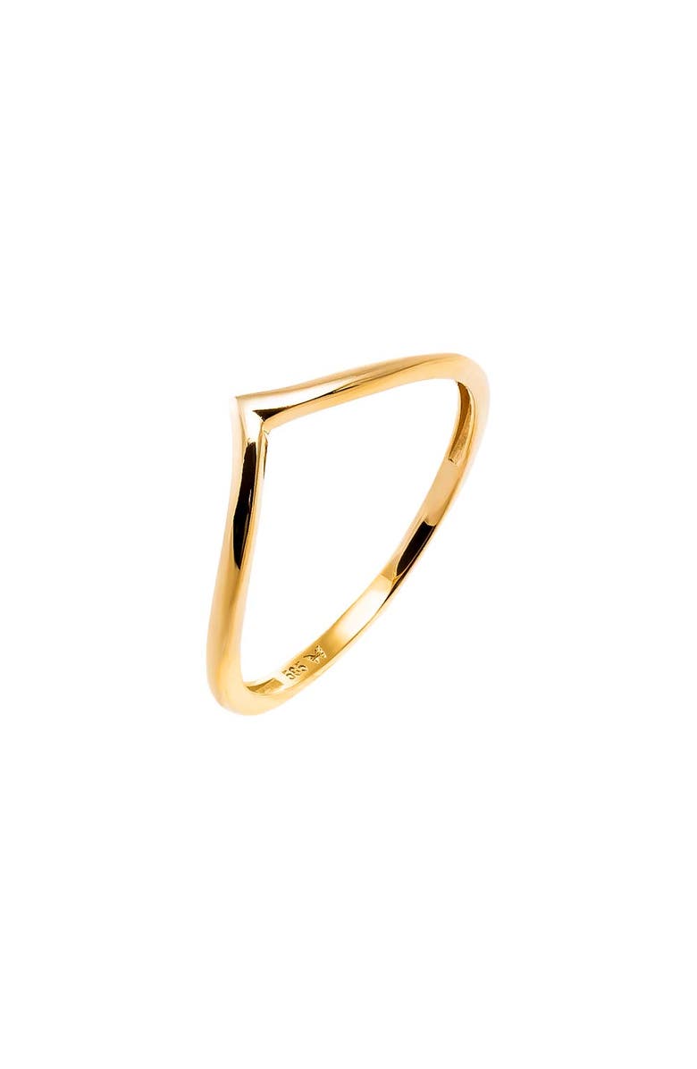 BY ADINA EDEN Solid V Shape Ring 14K, Main, color,