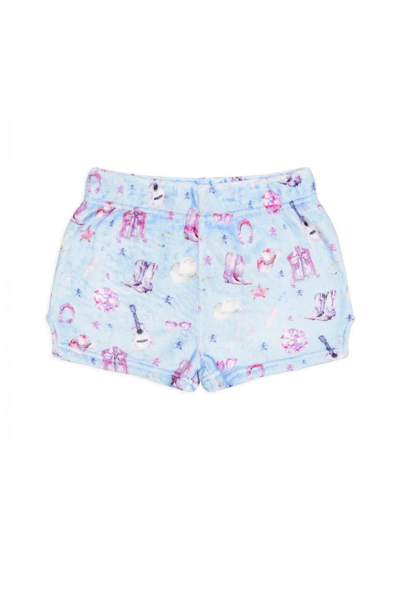 Plush Wild West loungewear Shorts, Alternate, color, Periwinkle