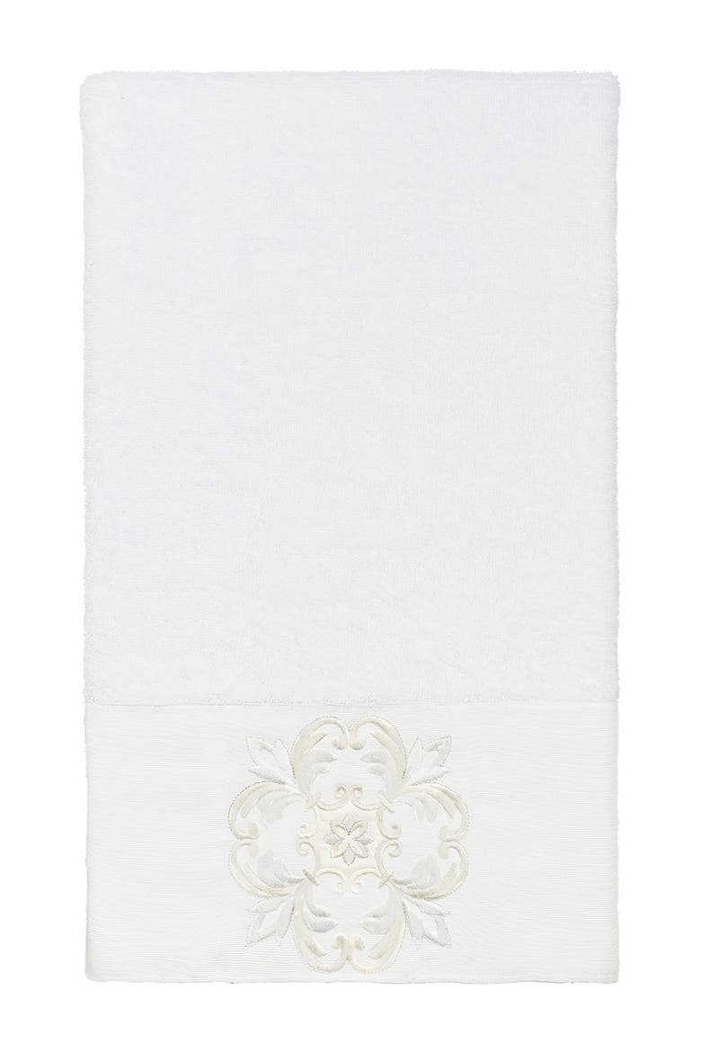 Alyssa Embellished Bath Towel - White, Main, color, WHITE