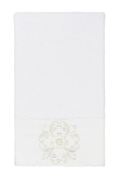 Alyssa Embellished Bath Towel - White