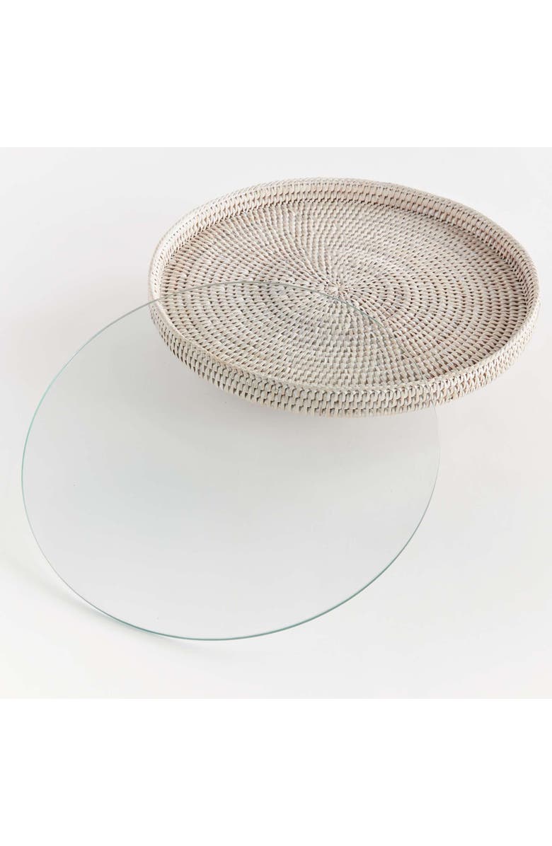 Napa Home & Garden Burma Rattan Serving Stand, Alternate, color, White