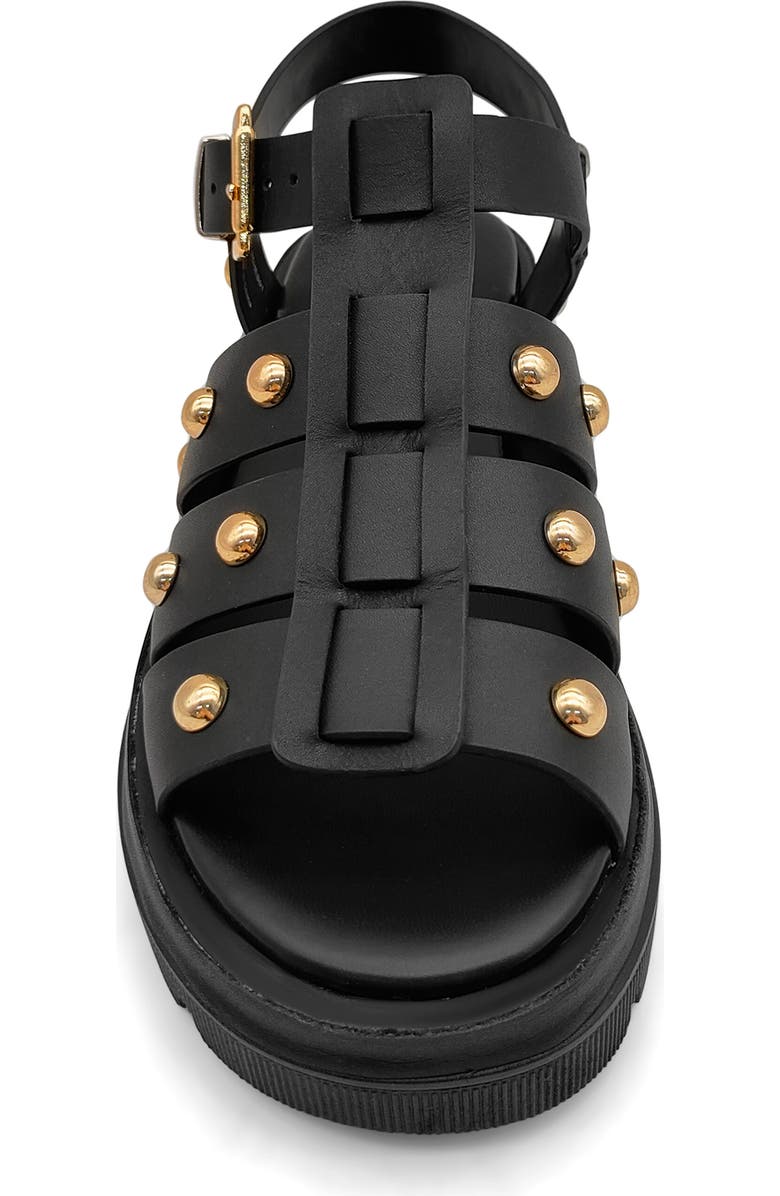 Kenneth Cole Herron Stud Sandal, Alternate, color, Black Leather