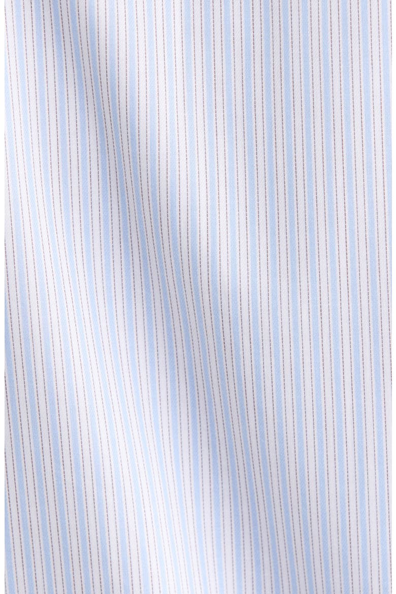 Trim Fit Stripe Premium Non Iron Cotton Button-Up Shirt, Alternate, color, BLUE MARINE STRIPE