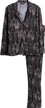 Dressed in Lala Interstellar Astronauts Long Sleeve Plissé Top & High Waist Pants